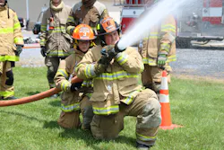 Cadets learned hose handling. Cadets learned hose handling.