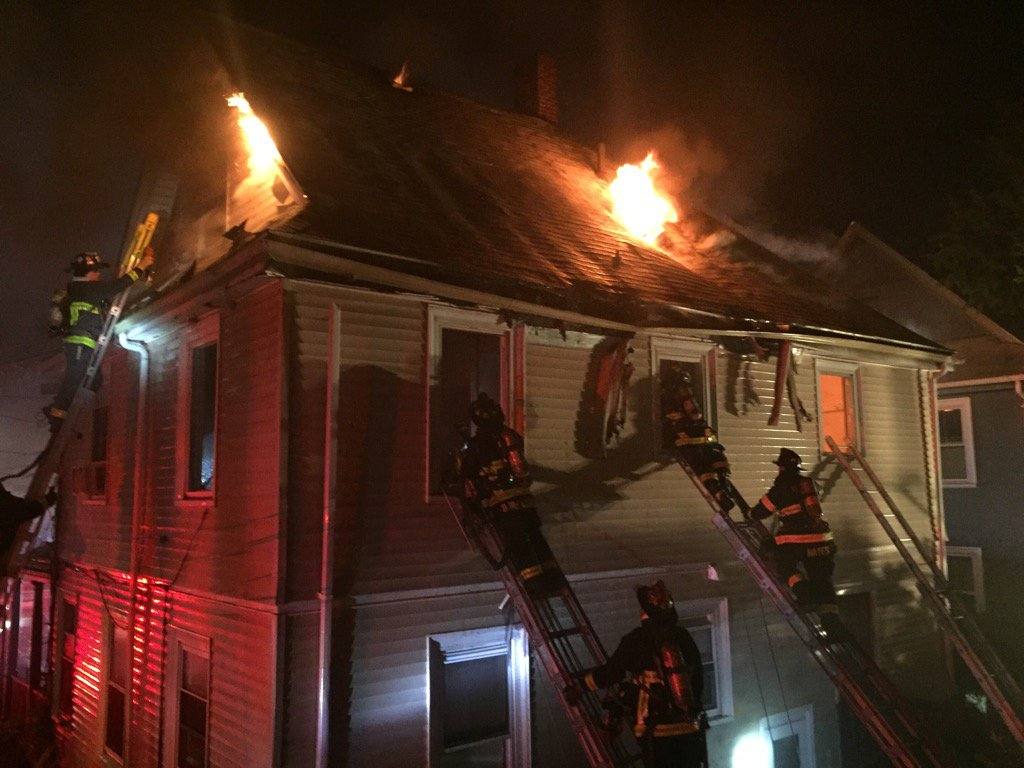 All 11 occupants of this rooming house escaped without injury.