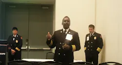 Cobb County Deputy Chief William Tanks addresses the concept of courageous conversations. Cobb County Deputy Chief William Tanks addresses the concept of courageous conversations.