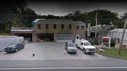 The Goldens Bridge fire station was gutted in a February 2014 fire. This image from Google Maps shows the station in September 2016 as contractors repair the station. The Goldens Bridge fire station was gutted in a February 2014 fire. This image from Google Maps shows the station in September 2016 as contractors repair the station.