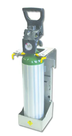 The QUIC-RELEASE Strapless “D” Bracket for All-in-One Regulators, Model QR-D-3 from Ziamatic Corp. The QUIC-RELEASE Strapless “D” Bracket for All-in-One Regulators, Model QR-D-3 from Ziamatic Corp.