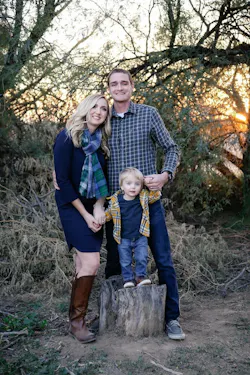 Former Flagstaff Interagency hotshot Joe Schmieder and his wife, Alyssa, and son, Joseph. Former Flagstaff Interagency hotshot Joe Schmieder and his wife, Alyssa, and son, Joseph.