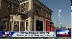 Two Detroit firefighters confessed to causing $75,000 in damage to an apparatus during a joyride and then trying to cover it up. Two Detroit firefighters confessed to causing $75,000 in damage to an apparatus during a joyride and then trying to cover it up.