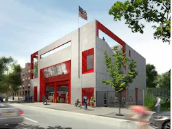 Rescue 2's station will include a 5,000-square-foot green roof and training areas on the roof. Rescue 2's station will include a 5,000-square-foot green roof and training areas on the roof.