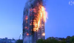 The Grenfell Tower in London, a building without a sprinkler system, was consumed by a fire on June 14 that may have killed as many as 80 people. The Grenfell Tower in London, a building without a sprinkler system, was consumed by a fire on June 14 that may have killed as many as 80 people.