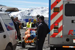 The equipment carried up included a drug box, backboard, immobilization kit, medical jump kit from E21 and M31, and a New York Hook in the hopes that members could pry the rock off the hiker The equipment carried up included a drug box, backboard, immobilization kit, medical jump kit from E21 and M31, and a New York Hook in the hopes that members could pry the rock off the hiker