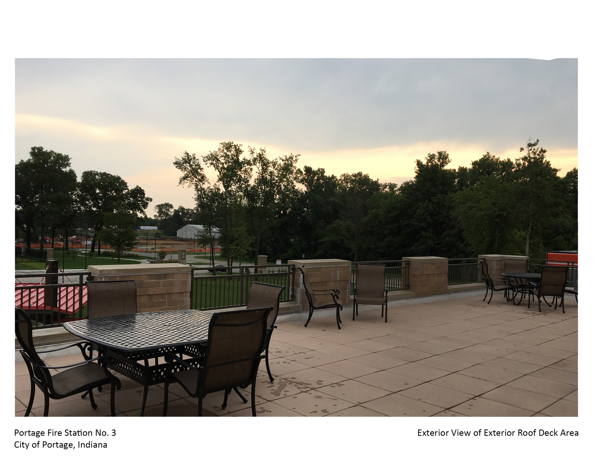 Portage, IN, Fire Station No. 3 includes an outdoor space for dining, gathering and social interaction for firefighters.