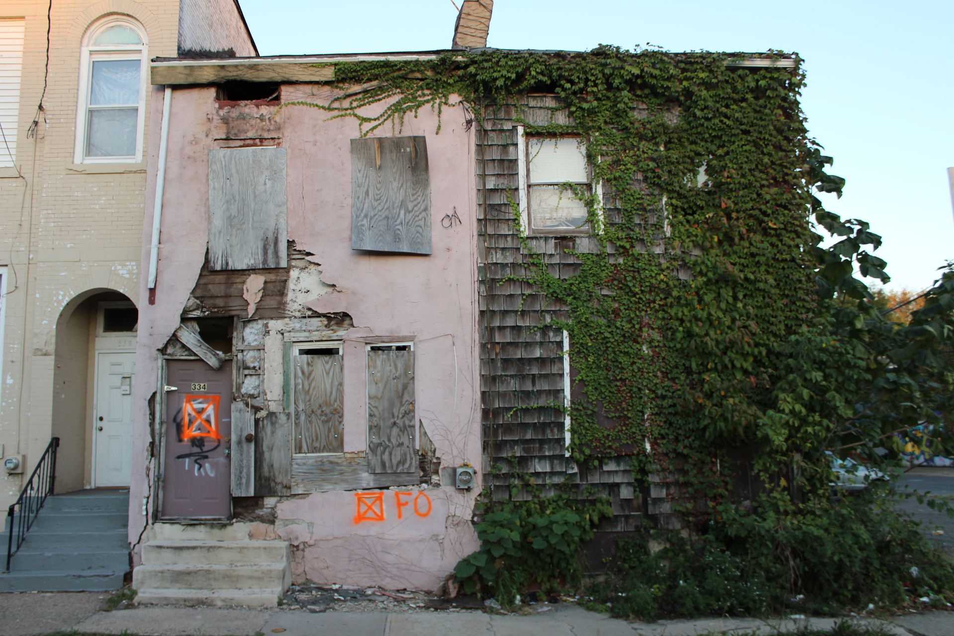 When occupied by squatters, these buildings are often loaded with combustible trash and clothing, and are targets for arsonists and thieves who steal aluminum siding, copper pipes, furnaces etc.