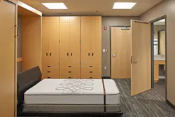 If space and budget allow, individual murphy beds for each shift provides the peace of mind that comes from not sharing a mattress. If space and budget allow, individual murphy beds for each shift provides the peace of mind that comes from not sharing a mattress.