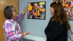 Rhonda Chapman talks with Wendy Norris about the memorial to her son, Jerry Chapman, at the West Volunteer Ambulance station. Rhonda and her husband, Dane, work with Norris on the Texas LODD Task Force. Rhonda Chapman talks with Wendy Norris about the memorial to her son, Jerry Chapman, at the West Volunteer Ambulance station. Rhonda and her husband, Dane, work with Norris on the Texas LODD Task Force.