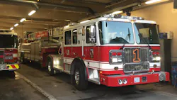 The apparatus bay at a fire station in Reading, PA. The apparatus bay at a fire station in Reading, PA.
