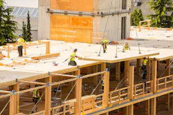 The products used in tall mass timber buildings are cross-laminated timber (CLT), glued-laminated timber (GluLam) and structural composite lumber (SCL). The products used in tall mass timber buildings are cross-laminated timber (CLT), glued-laminated timber (GluLam) and structural composite lumber (SCL).