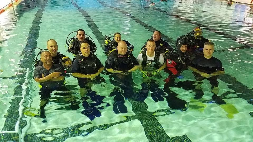 Members of the Chesterfield-Union Township Water Rescue Team during training in July 2017.