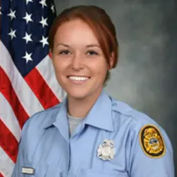 Tampa Fire Rescue firefighter-paramedic Tanja Vidovic. Tampa Fire Rescue firefighter-paramedic Tanja Vidovic.