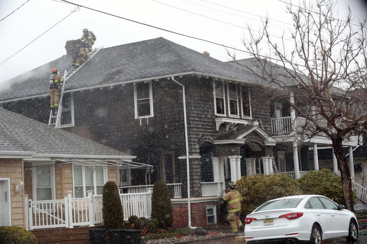 Upon arrival on scene, crews went to work performing roof ventilation.