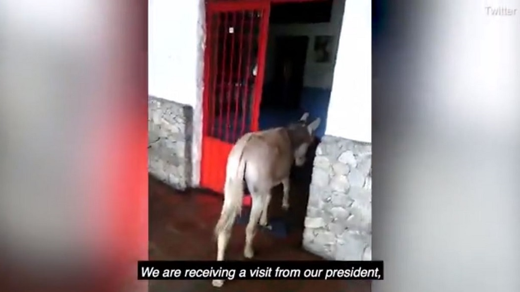 A screen grab from a viral video that got two Venezuelan firefighters arrested for mocking the nation's president.
