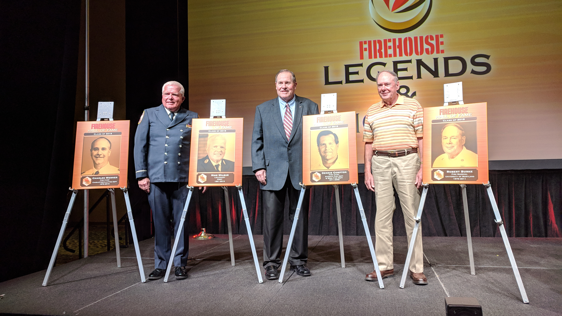 From left: Mike Wilbur, Dennis Compton and Robert Burke. (Charles Werner could not attend.)