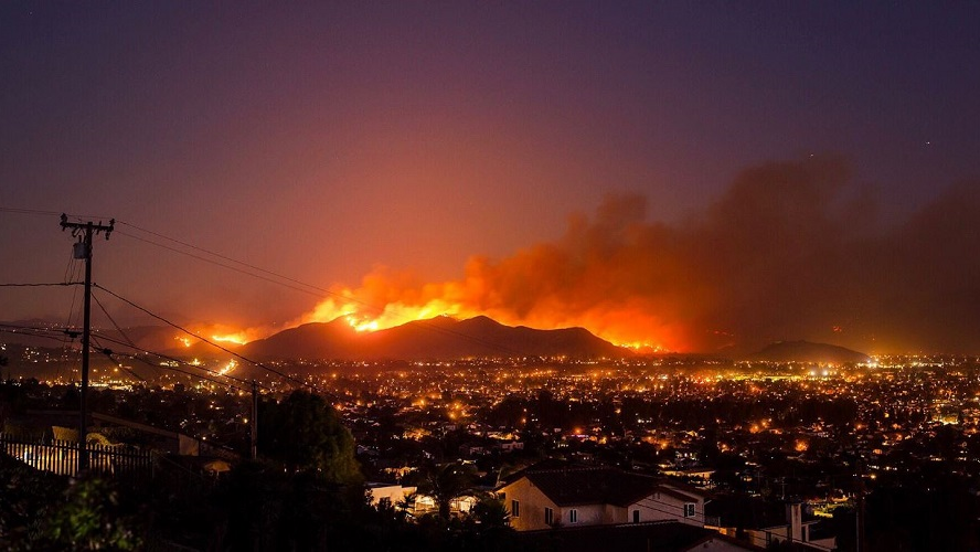 The Hill Fire in Ventura County, CA, on Thursday, Nov. 8, 2018.