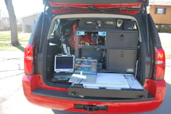 Data is transmitted from the Zephyr system to a computer being monitored by fire personnel who can see when there is a physiological problem. Data is transmitted from the Zephyr system to a computer being monitored by fire personnel who can see when there is a physiological problem.