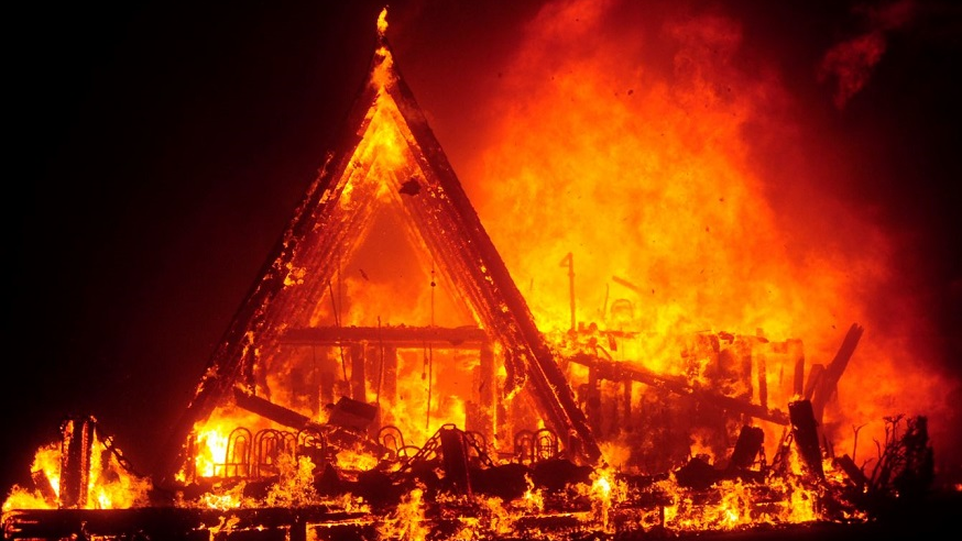 The Camp Fire raging in Paradise, CA, on Nov. 8, 2018.