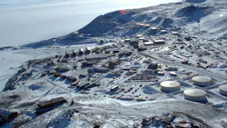 An aerial view of McMurdo Station, a U.S. research facility in Antarctica where two contract firefighters were killed on Wednesday, Dec. 12, 2018. An aerial view of McMurdo Station, a U.S. research facility in Antarctica where two contract firefighters were killed on Wednesday, Dec. 12, 2018.