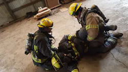 When firefighters are introduced to mayday operations during training, standard drills are performed on apparatus bay floors as simplified rescue scenarios with limited options for failure. When firefighters are introduced to mayday operations during training, standard drills are performed on apparatus bay floors as simplified rescue scenarios with limited options for failure.