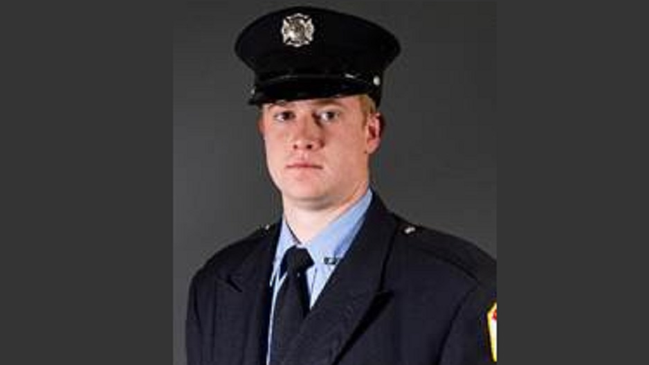 Clinton firefighter Adam Cain.