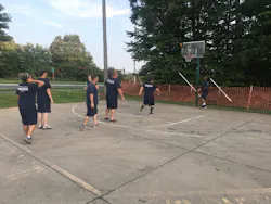A basketball court in the local community already exists, and a decent basketball might set you back $20. A basketball court in the local community already exists, and a decent basketball might set you back $20.