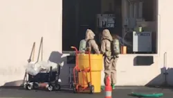 Santa Rosa, CA, firefighters contained a nitric acid spill at a business Wednesday. Santa Rosa, CA, firefighters contained a nitric acid spill at a business Wednesday.