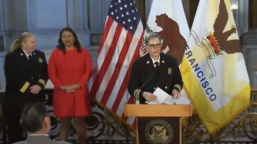 Jeanine Nicholson (right) was appointed as the new chief for the San Francisco Fire Department on Wednesday.