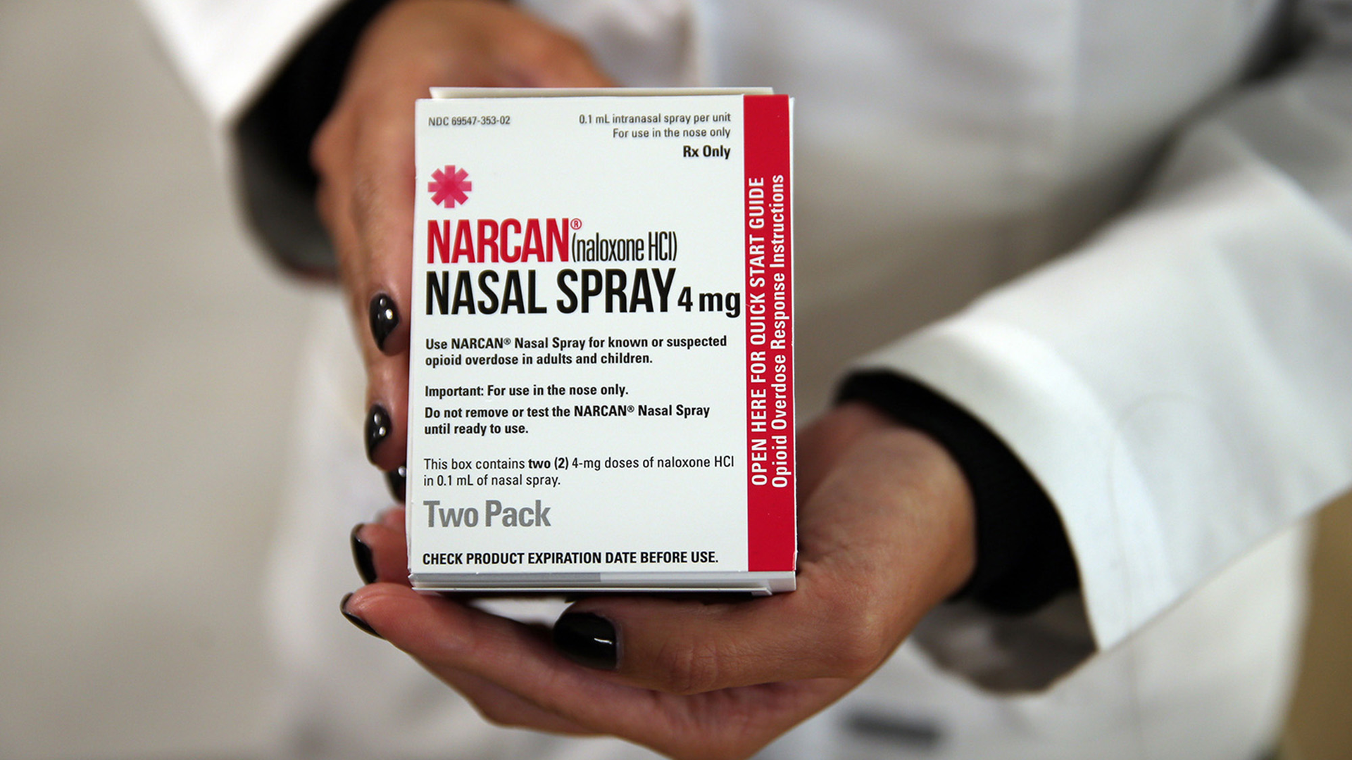 Naloxone nasal spray, sold under the brand name Narcan, is used to counteract the effects of an opioid overdose.