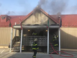 As conditions deteriorated, crews were told to back out of the structure. As conditions deteriorated, crews were told to back out of the structure.