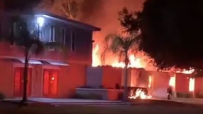 Fire destroyed a Brandon church Thursday night.