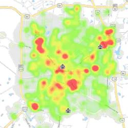 Beaver Lake Heat Map Beaver Lake Heat Map