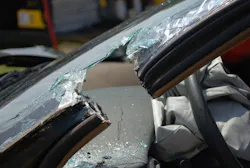 The windshield and roof can remain in place during dash rolling or jacking to save overall operational time—just remember to protect the inside rescuer and the patient. By “chunking” the upper A-pillar, the two cuts create a gap so the fresh cut pillar ends will not bind on each other as the dash and instrument panel are moved. Photos by Ron Moore The windshield and roof can remain in place during dash rolling or jacking to save overall operational time—just remember to protect the inside rescuer and the patient. By “chunking” the upper A-pillar, the two cuts create a gap so the fresh cut pillar ends will not bind on each other as the dash and instrument panel are moved. Photos by Ron Moore