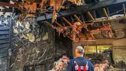 Two people were critically injured in a two-alarm house fire early Monday in Jacksonville, FL. The blaze burned through the roof and gutted the home. Two people were critically injured in a two-alarm house fire early Monday in Jacksonville, FL. The blaze burned through the roof and gutted the home.