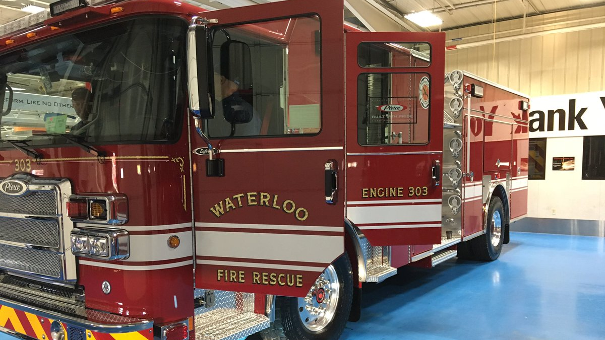 Waterloo, IA, Fire Rescue officials inspected the department's new apparatus at the Pierce plant earlier in June.