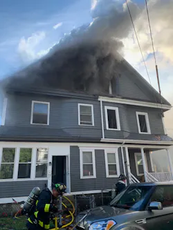 Seven Boston firefighters were hurt battling a nine-alarm blaze that spread to eight homes in the Mattapan neighborhood Saturday. Seven Boston firefighters were hurt battling a nine-alarm blaze that spread to eight homes in the Mattapan neighborhood Saturday.