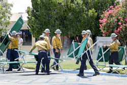 Firefighters place cots for patients that are being evacuated from Ridgecrest Regional Hospital after Ridgecrest, CA, was hit by a 6.4 earthquake on Thursday, July 4, 2019. Firefighters place cots for patients that are being evacuated from Ridgecrest Regional Hospital after Ridgecrest, CA, was hit by a 6.4 earthquake on Thursday, July 4, 2019.