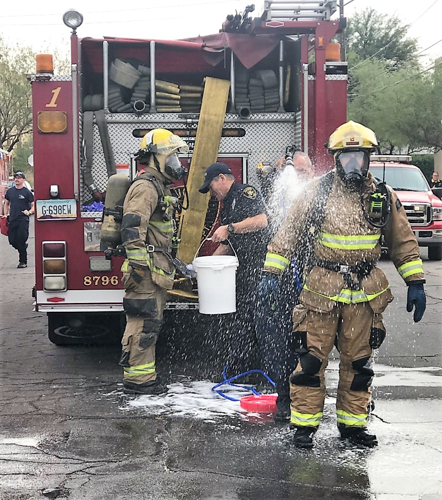 Here is an example of Preliminary Exposure Reduction (PER) with soap. PER will take the place of Routine Cleaning by mandating it be performed every time PPE is exposed to the product of combustion.