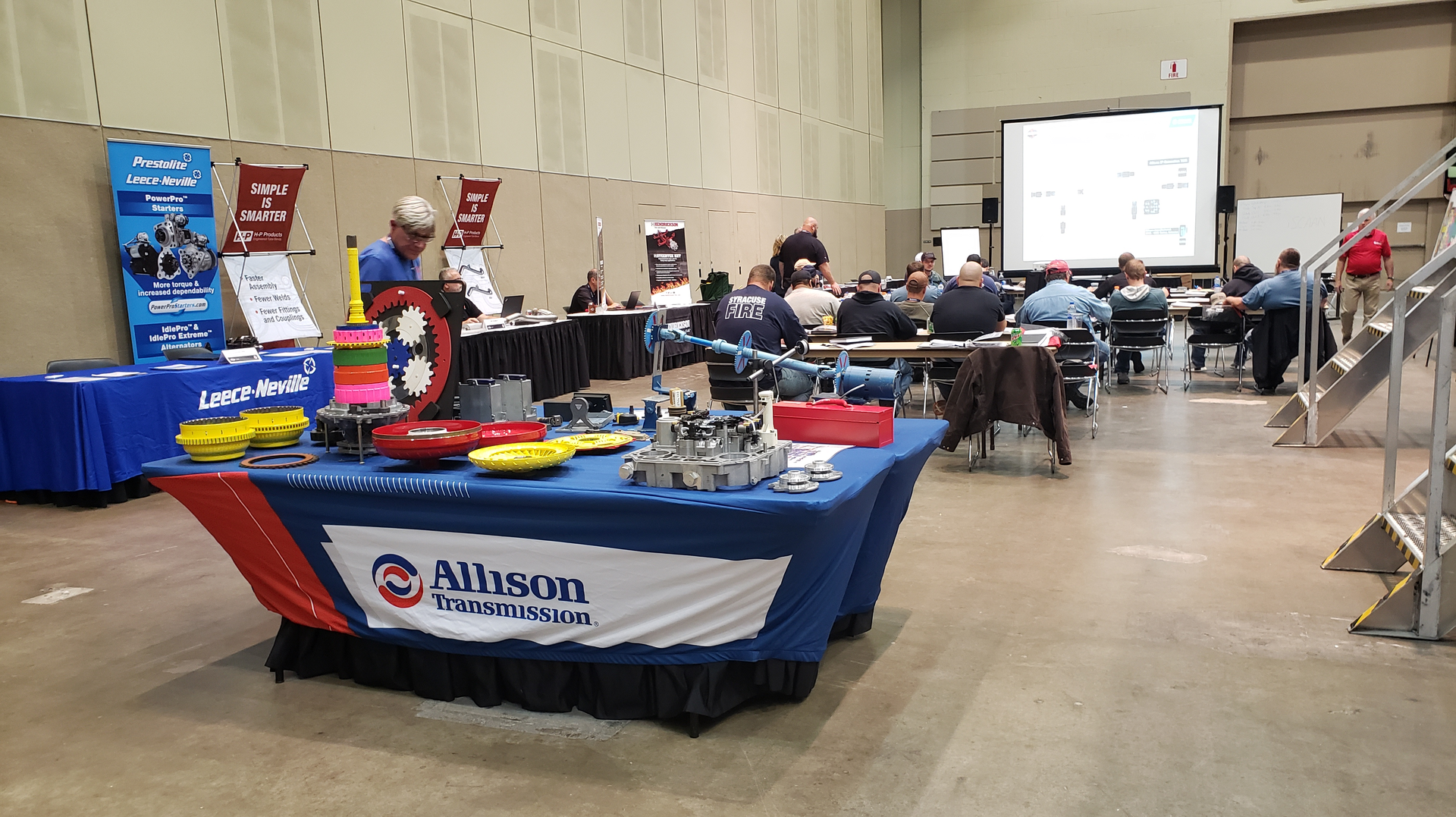 Allison Transmission representatives are teaching several classes on fire truck transmission repair and maintenance.