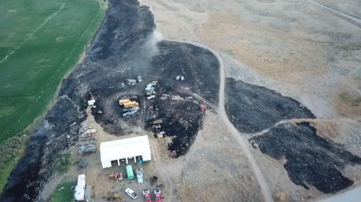 An Okanogan County, WA, assistant fire chief suffered severe burns over 50% to 60% of his body while battling a brush fire Sunday.