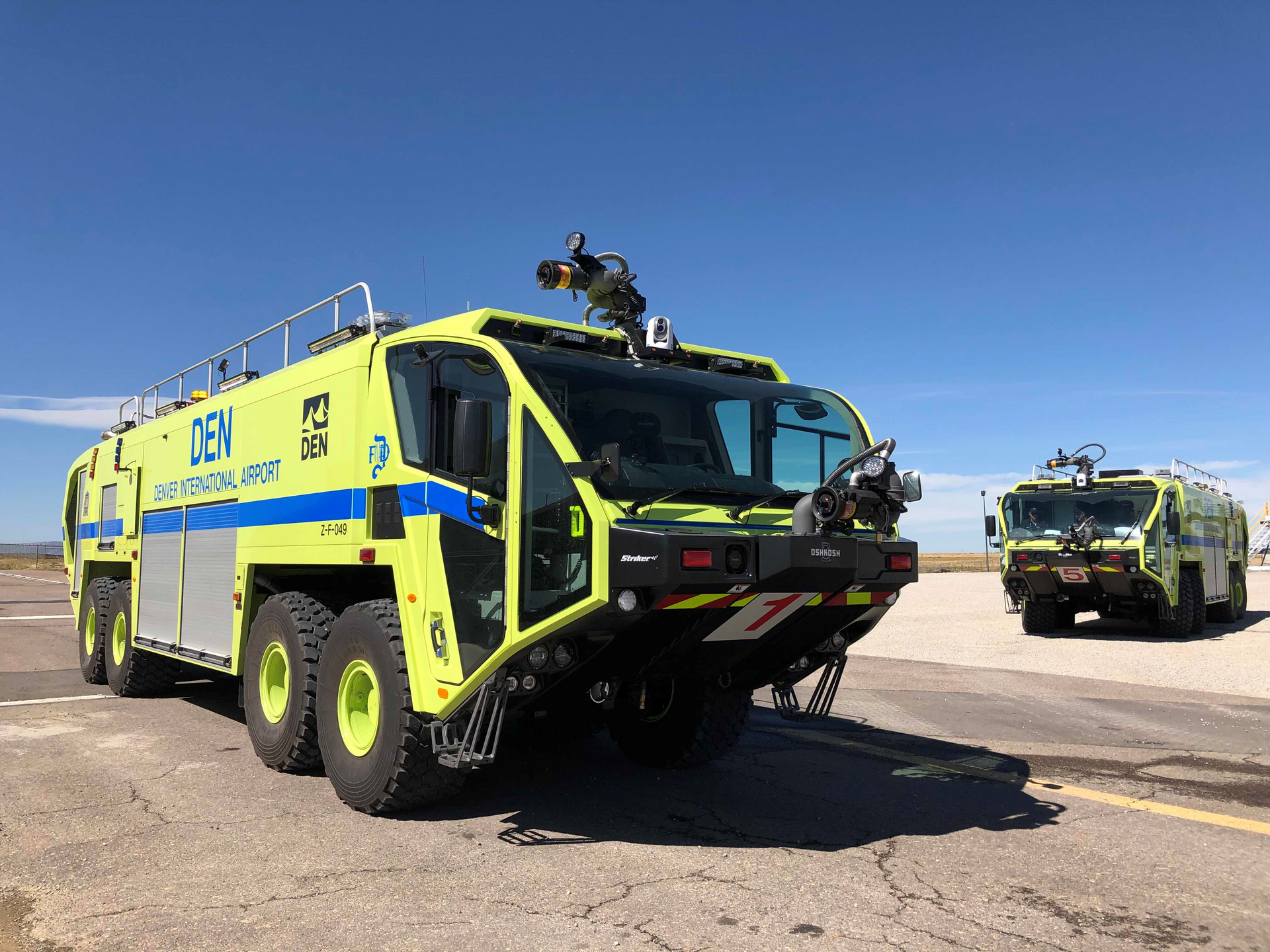 Oshkosh Airport Products hits a monumental milestone with the production of 5,000th ARFF vehicle and delivery to the Denver International Airport.