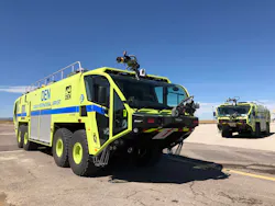 Oshkosh Airport Products hits a monumental milestone with the production of 5,000th ARFF vehicle and delivery to the Denver International Airport. Oshkosh Airport Products hits a monumental milestone with the production of 5,000th ARFF vehicle and delivery to the Denver International Airport.