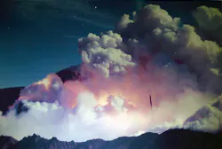 Tank car of burning phosphorus in a rural area near Brownson, NE. (Courtesy Sidney, NE, Fire Department). Tank car of burning phosphorus in a rural area near Brownson, NE. (Courtesy Sidney, NE, Fire Department).