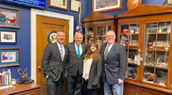The Association for Unmanned Vehicle Systems International (AUVSI) met in Washington D.C. for an annual event called AUVSI Hill Day. Participating in the event were (from lef to right) are Adrian Doko, AUVSI Lone Star Chapter President; Congressman Louie Gohmert; Molly X. Gee von Holdt, Dir, Multimedia Engagement & Communications, AUVSI Lone Star Chapter and Phil Burks, FIRST iZ. The Association for Unmanned Vehicle Systems International (AUVSI) met in Washington D.C. for an annual event called AUVSI Hill Day. Participating in the event were (from lef to right) are Adrian Doko, AUVSI Lone Star Chapter President; Congressman Louie Gohmert; Molly X. Gee von Holdt, Dir, Multimedia Engagement & Communications, AUVSI Lone Star Chapter and Phil Burks, FIRST iZ.