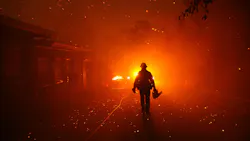 The Woolsey fire burns homes in Malibu, CA, on Nov. 9, 2018. The Woolsey fire burns homes in Malibu, CA, on Nov. 9, 2018.