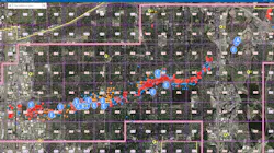 A damage assessment map in the aftermath of tornadoes that hit the Dallas-Fort Worth area Oct. 20. A damage assessment map in the aftermath of tornadoes that hit the Dallas-Fort Worth area Oct. 20.
