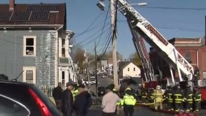 Five Lawrence, MA, firefighters were injured battling a two-alarm house fire early Sunday.