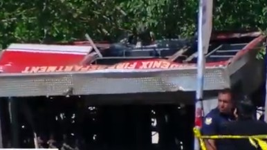 A Phoenix fire apparatus was responding to a call on April 7 when it collided with a pickup truck, killing the occupants and injuring three firefighters.